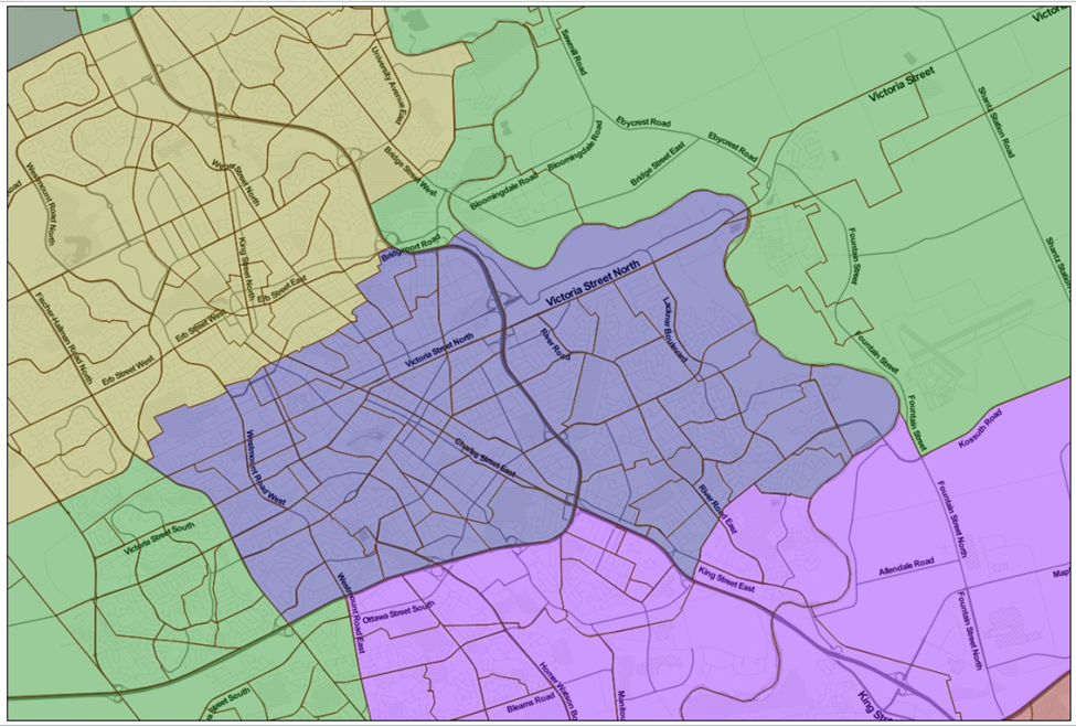 Image shows a map that is described in the written part of the submission.
