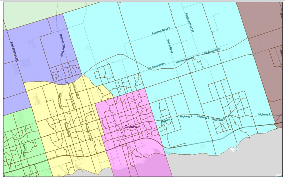 Image shows a map that is described in the written part of the submission.
