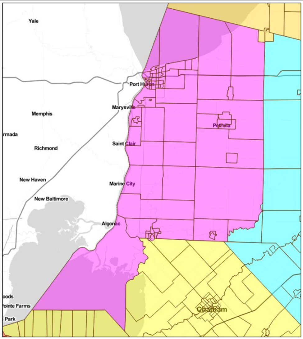 Image shows a map that is described in the written part of the submission.