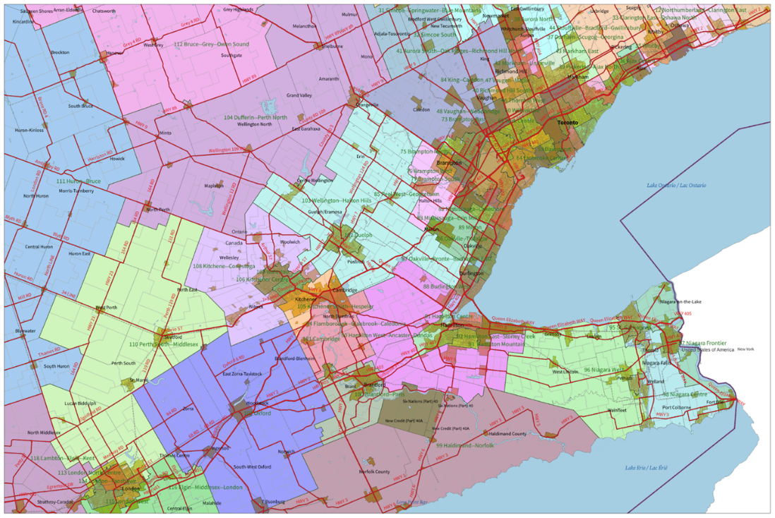 Image shows a map that is described in the written part of the submission.