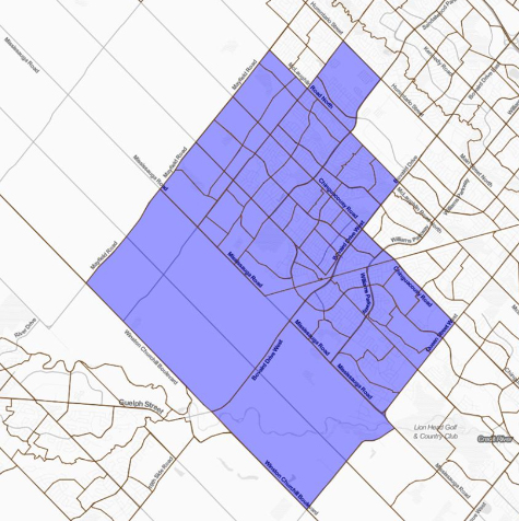 Image shows a map that is described in the written part of the submission.