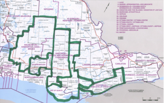 Image shows a map that is described in the written part of the submission.