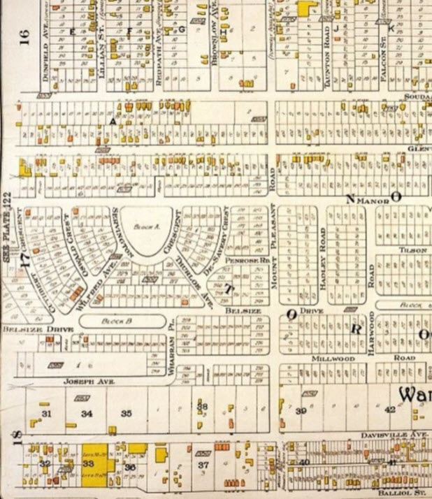 Map of neighbourhood - Mount Pleasant road came later