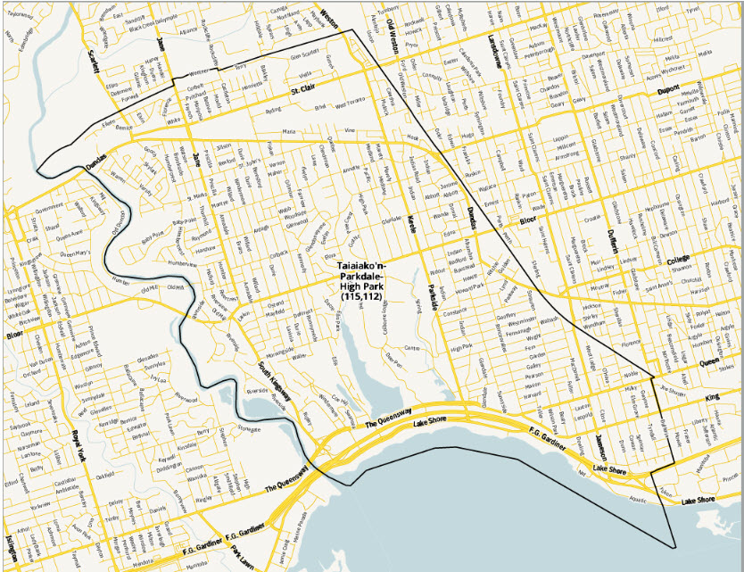 Image shows a map that is described in the written part of the submission.