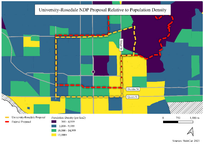 Image shows a map that is described in the written part of the submission.