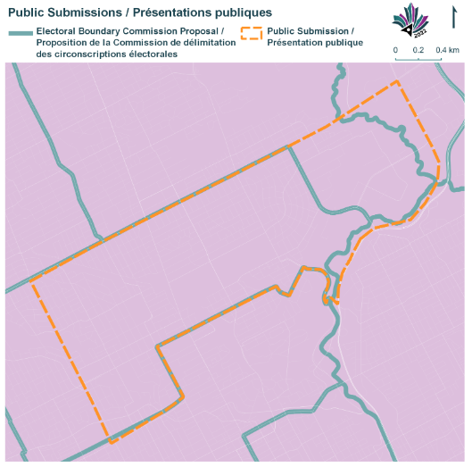 Image shows a map that is described in the written part of the submission.