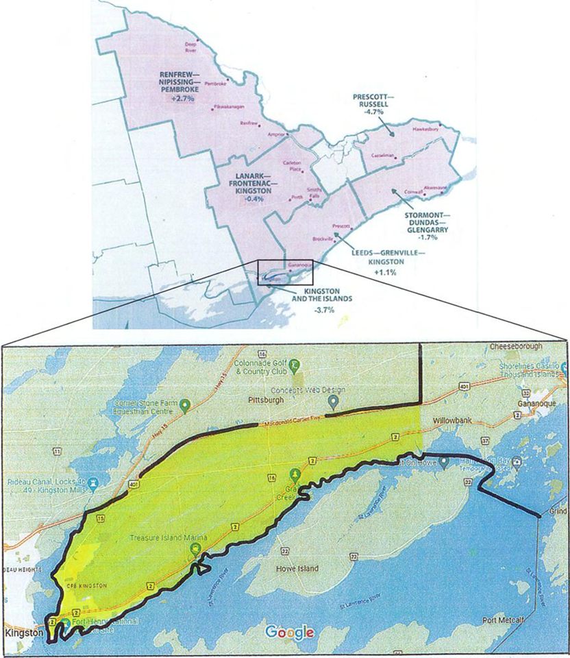 Image shows a map that is described in the written part of the submission.