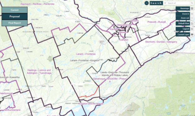 Image shows a map that is described in the written part of the submission.