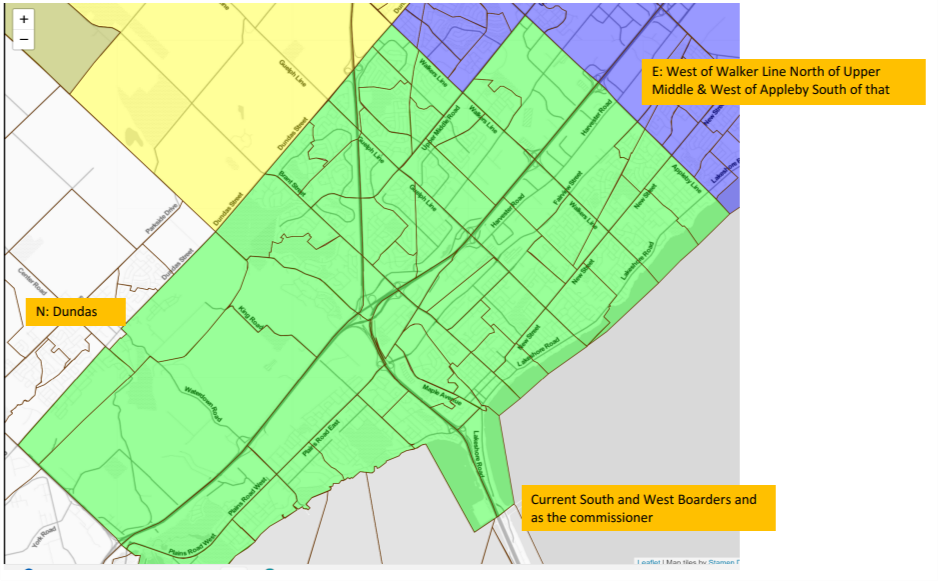 Image shows a map that is described in the written part of the submission.