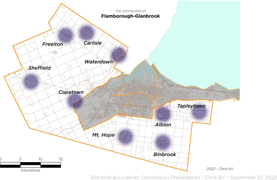 Image shows a map that is described in the written part of the submission.
