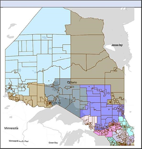 Image shows a map that is described in the written part of the submission.