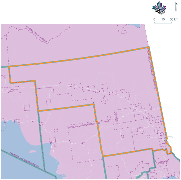 Image shows a map that is described in the written part of the submission.