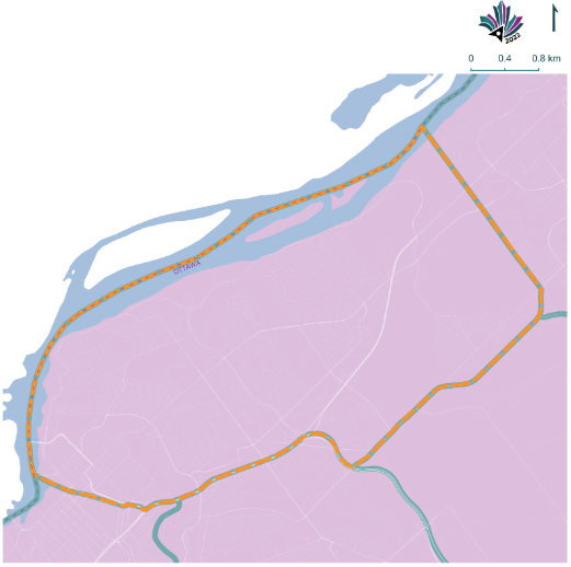 Image shows a map that is described in the written part of the submission.