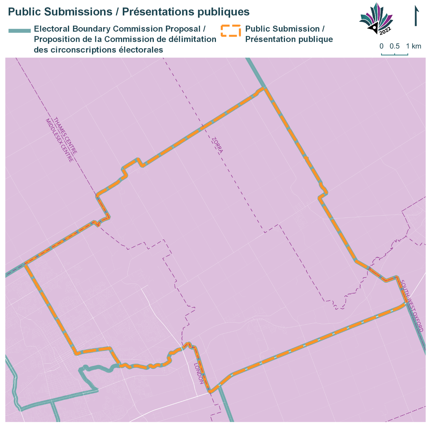 Image shows a map that is described in the written part of the submission.