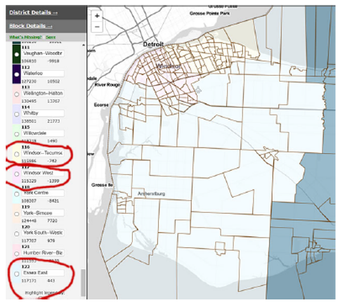 Image shows a map that is described in the written part of the submission.