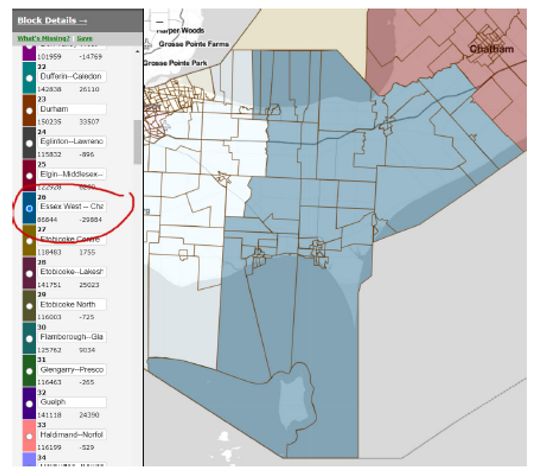 Image shows a map that is described in the written part of the submission.