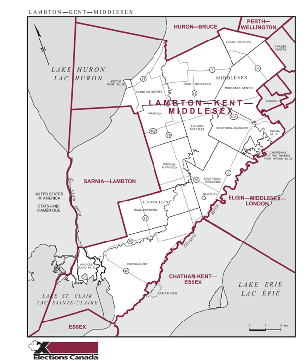 Image shows a map that is described in the written part of the submission.