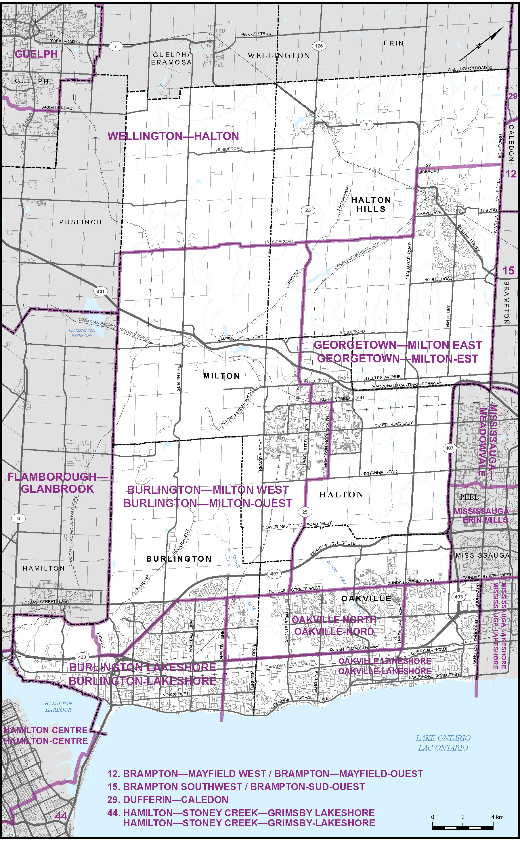 Map of Regional Municipality of Halton (Map&nbsp;12)