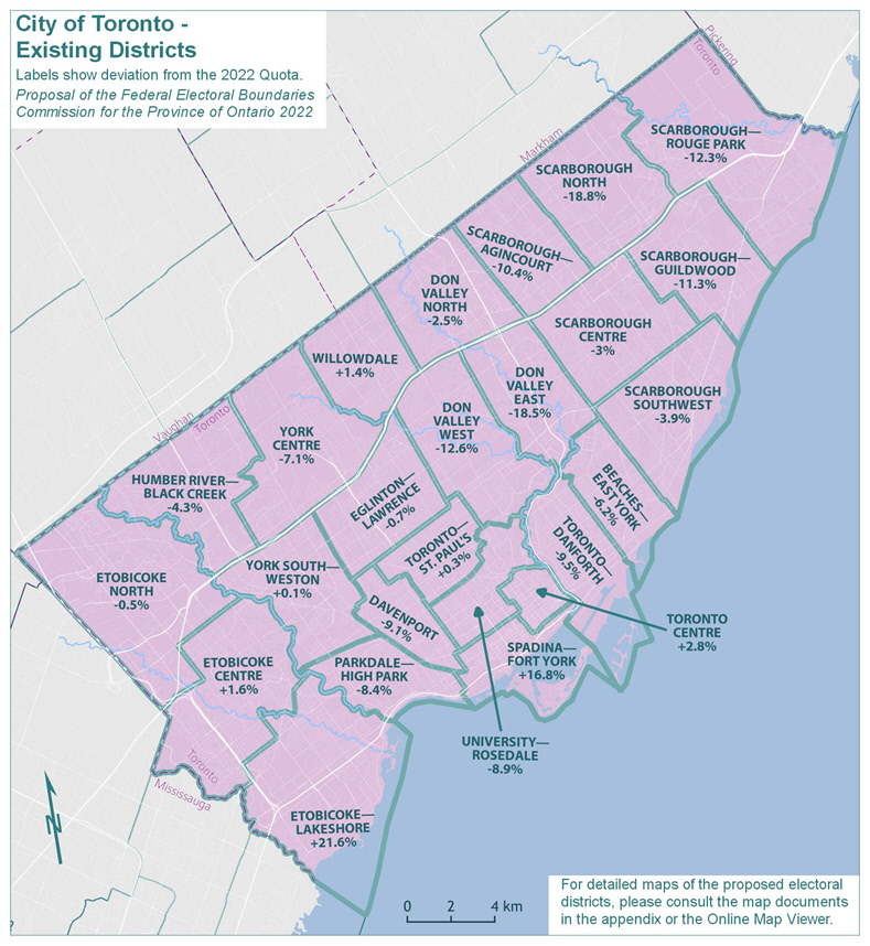 City of Toronto Existing Districts
