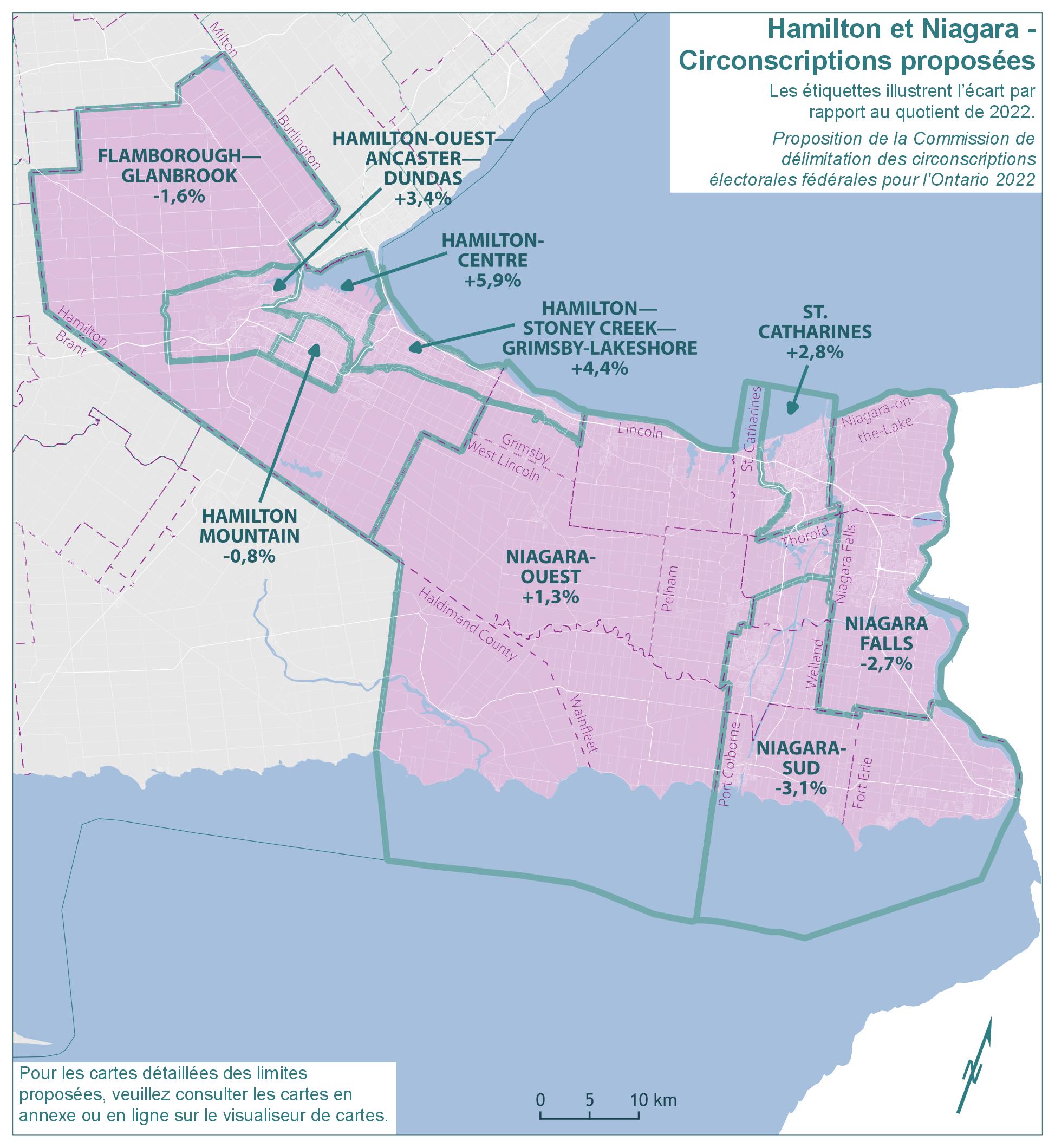 Hamilton et Niagara &ndash; Circonscriptions propos&eacute;es