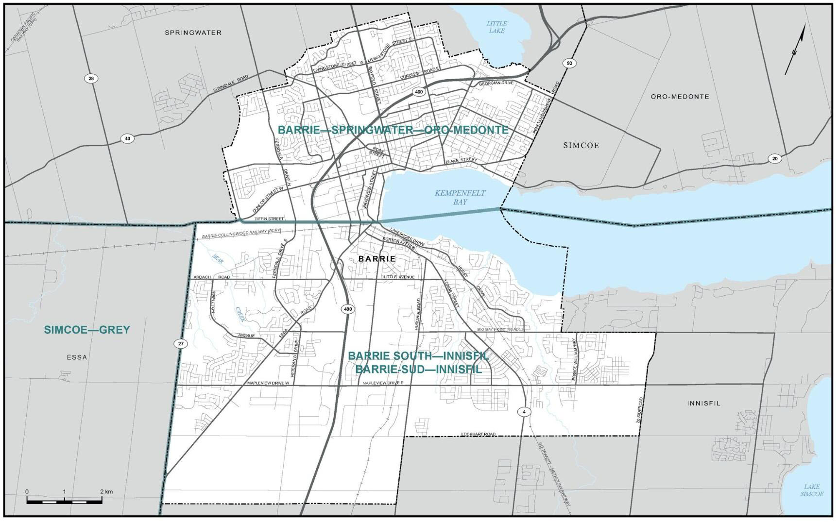 Map of City of Barrie&nbsp;(Map&nbsp;5)