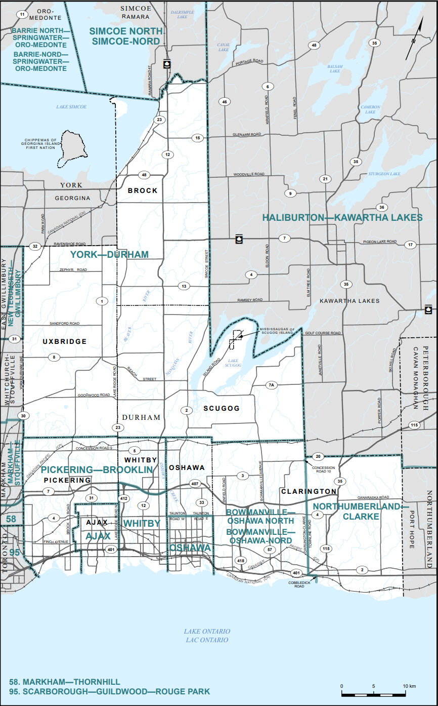 Map of Regional Municipality of Durham - part (Map&nbsp;9)