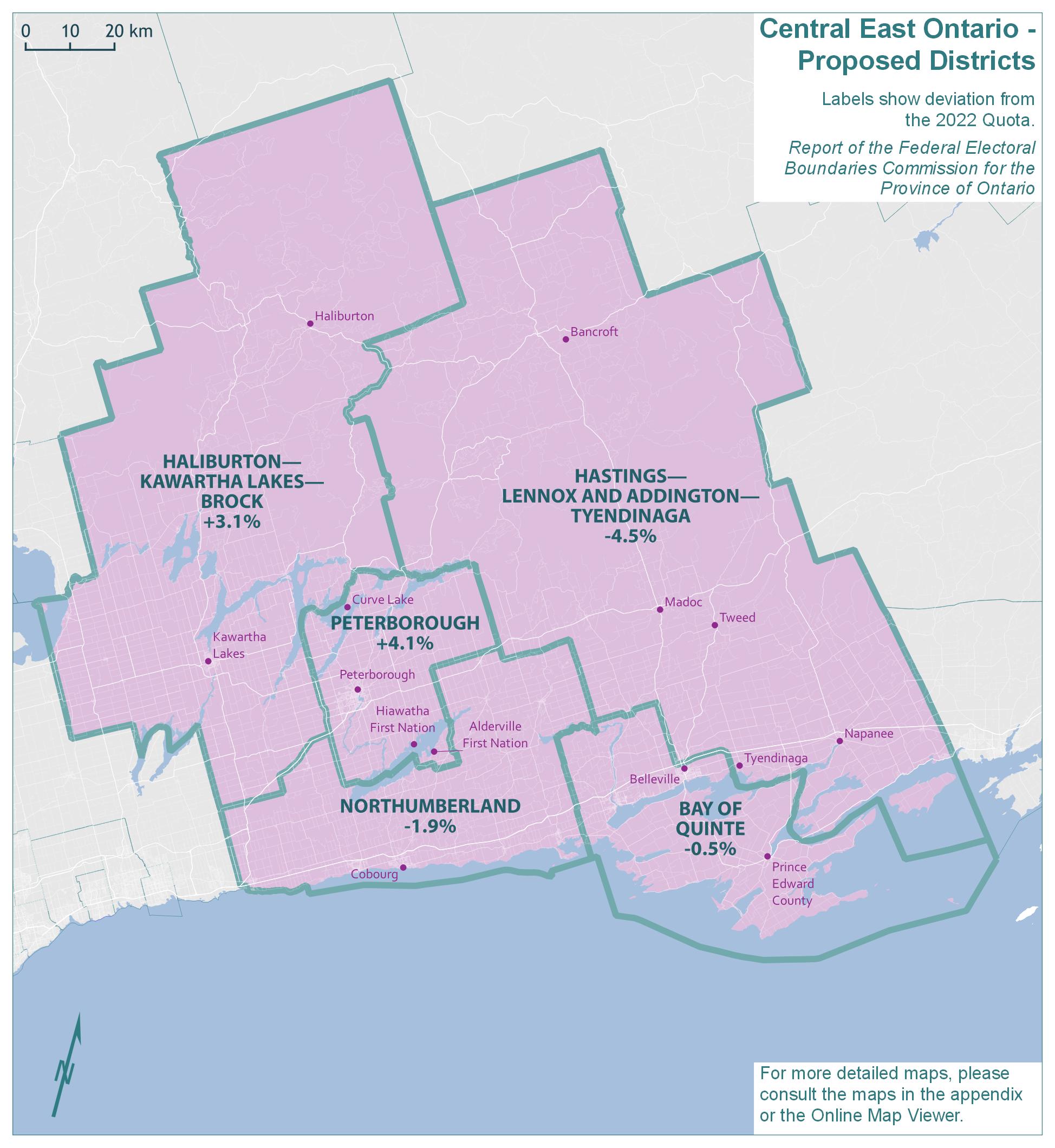 Central East Ontario - Proposed Districts