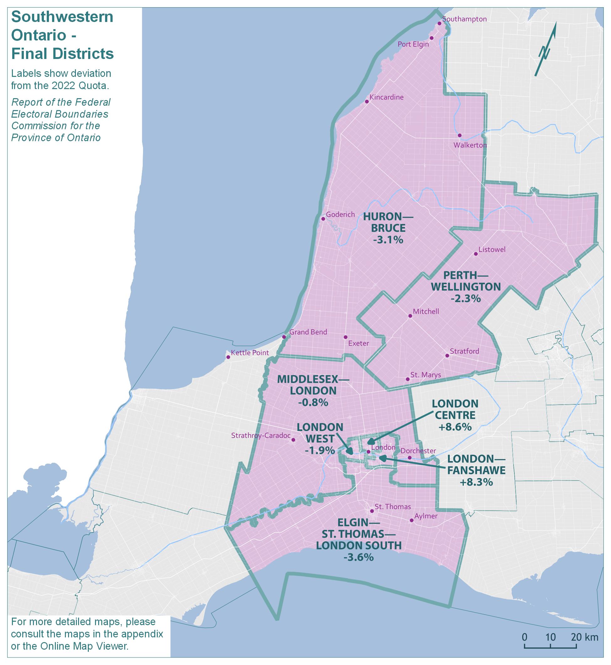Southwestern Ontario - Final Districts