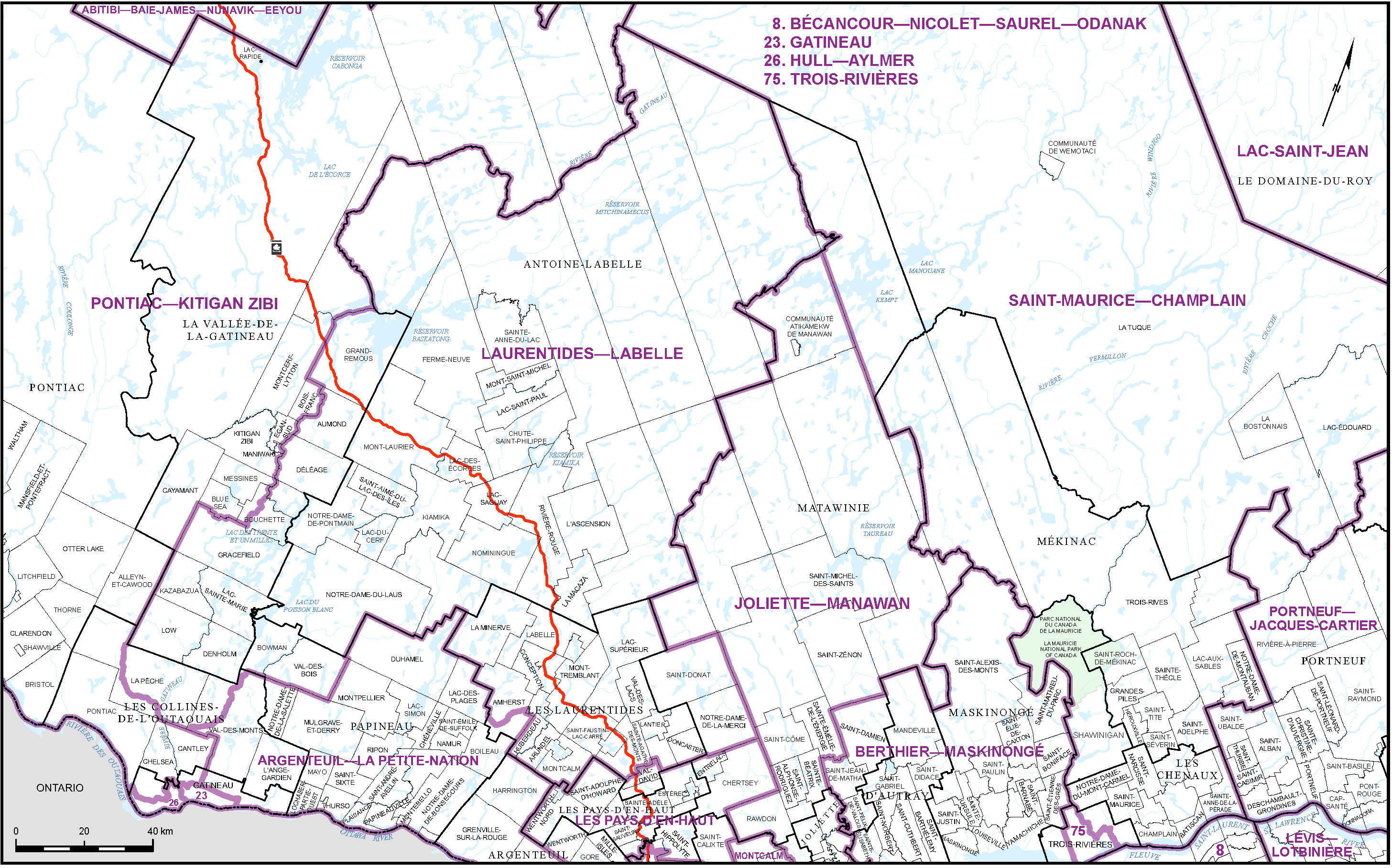 Map of Southwestern Quebec (Map&nbsp;2)