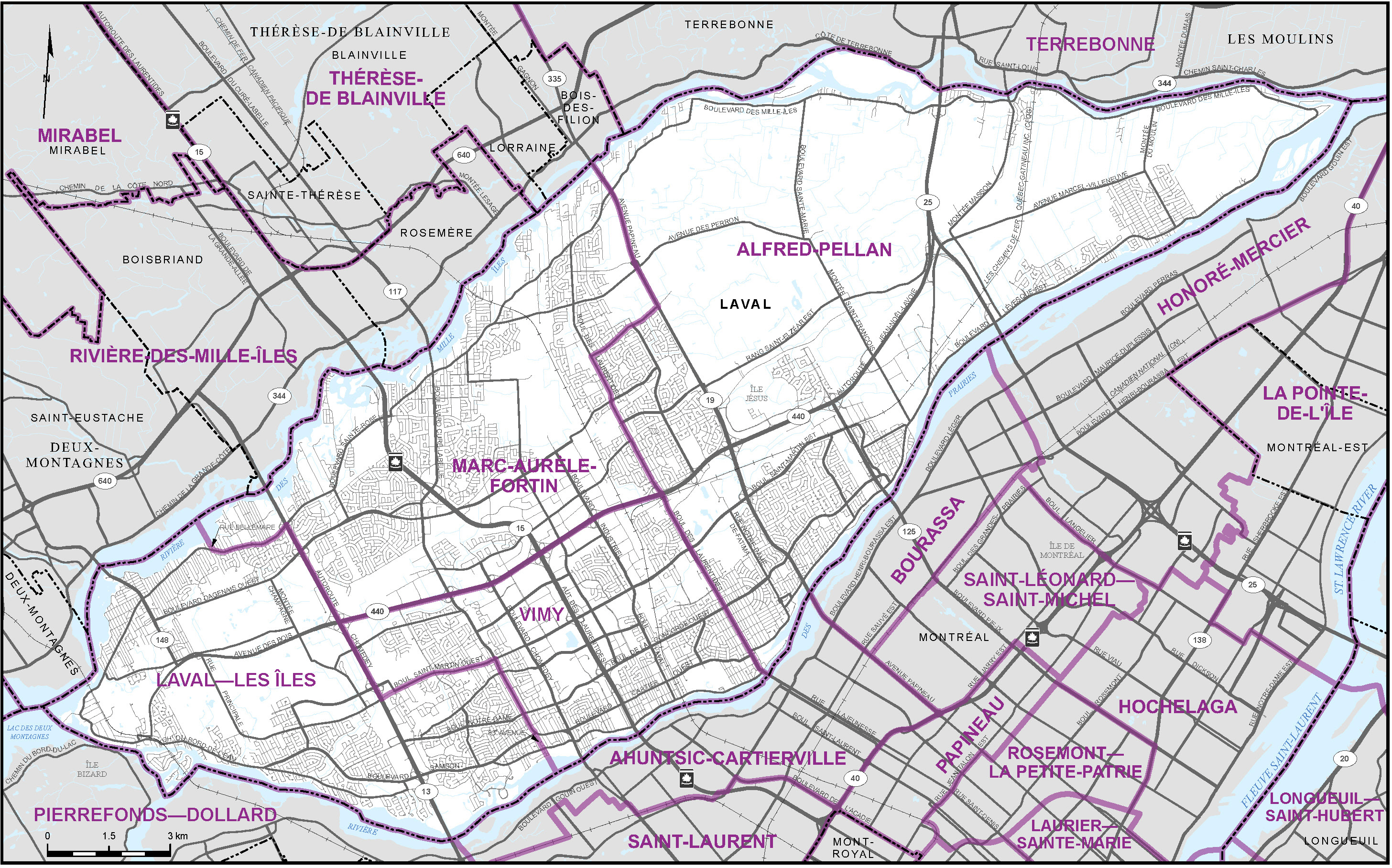Map of City of Laval (Map&nbsp;8)