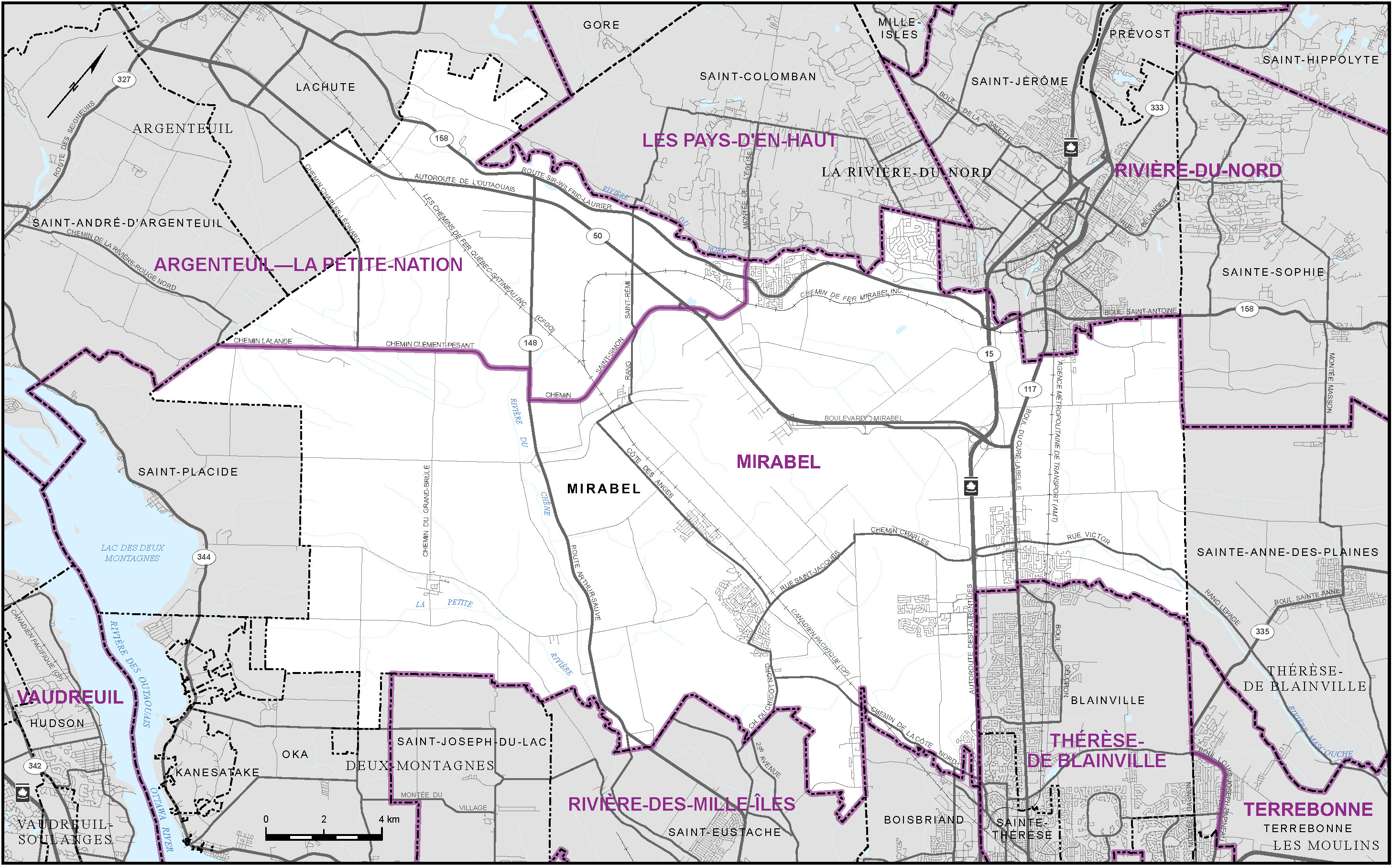Map of City of Mirabel (Map&nbsp;11)