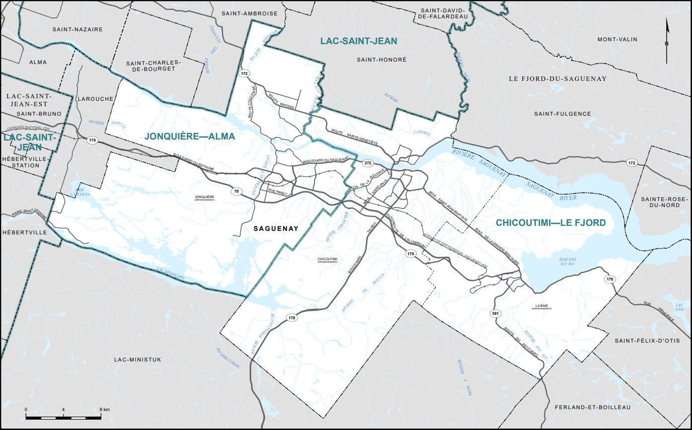 Map of City of Saguenay (Map&nbsp;16)