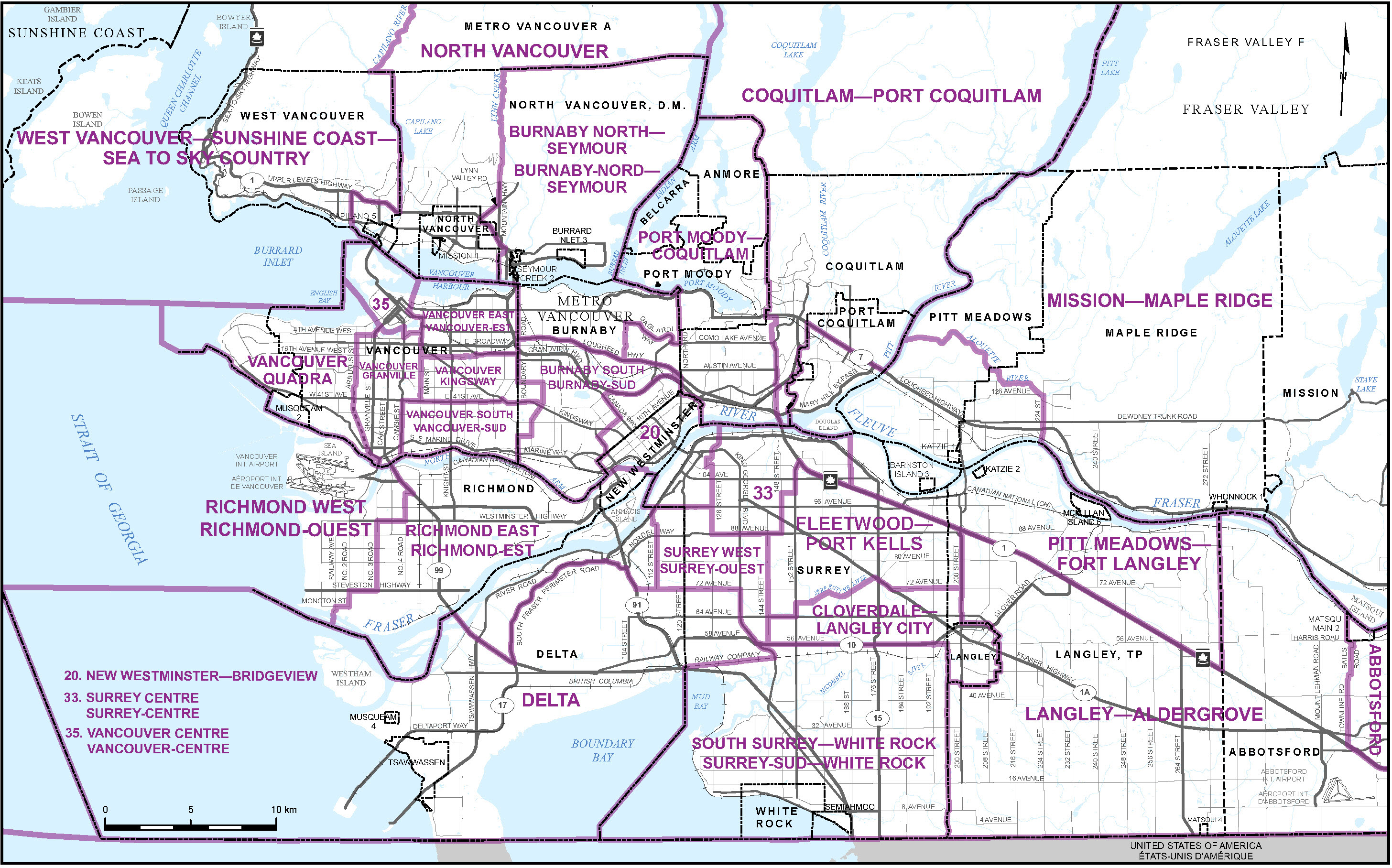 Carte de la ville de Vancouver et ses environs (carte 12)