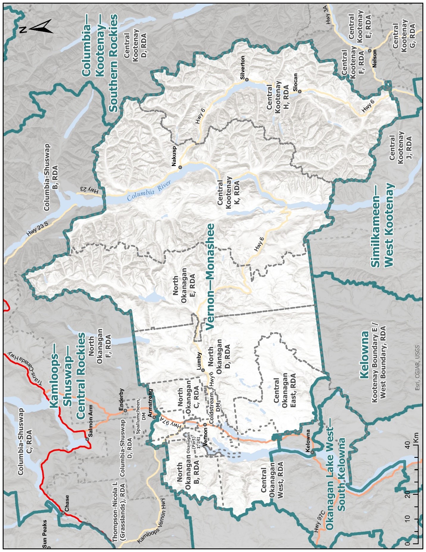 Map J: Vernon&mdash;Monashee