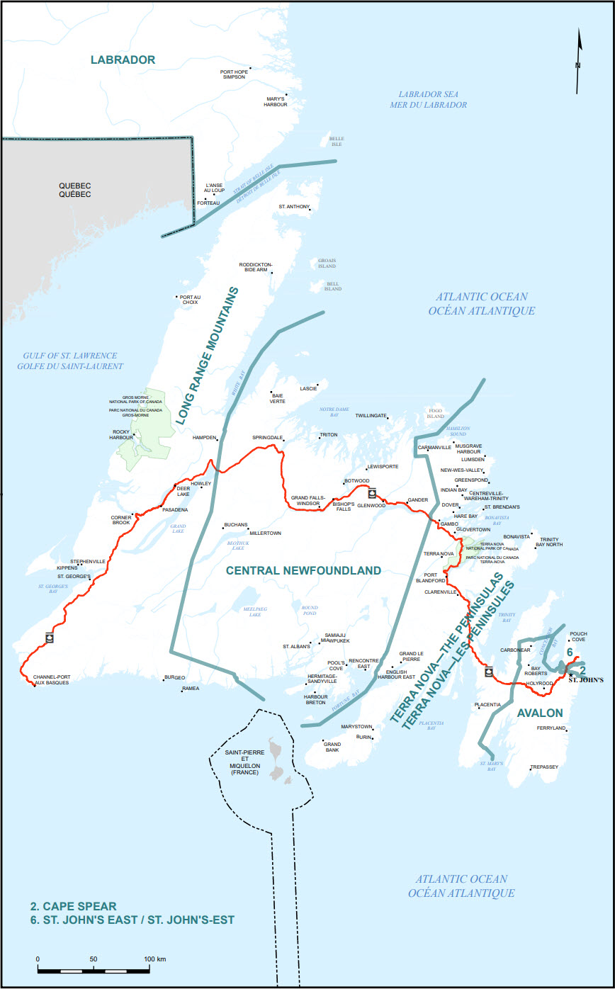 Map of The Island of Newfoundland (Map 2)