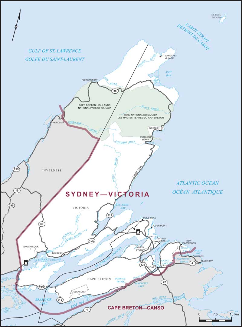Map of Sydney–Victoria – Limites actuelles.