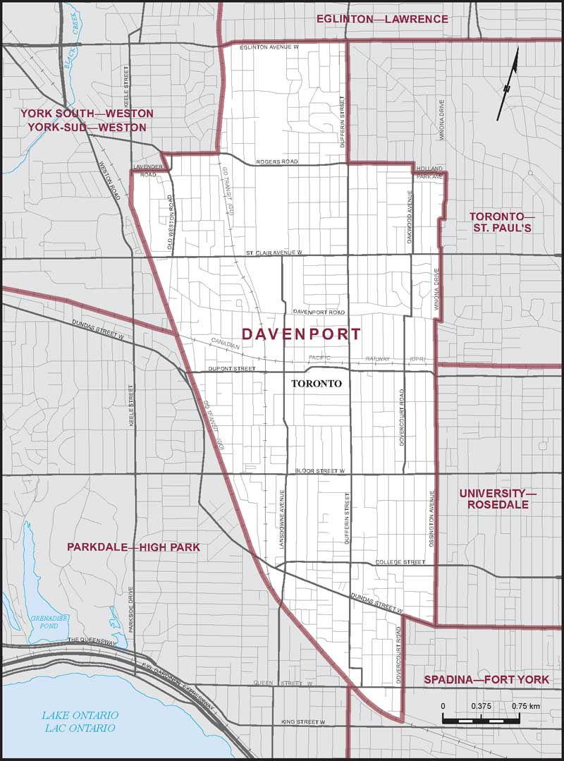 Map of Davenport – Existing boundaries.