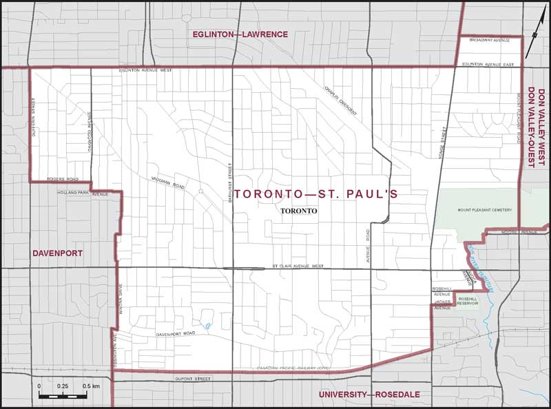 Map of Toronto–St. Paul