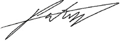 Patrick Brown's signature
