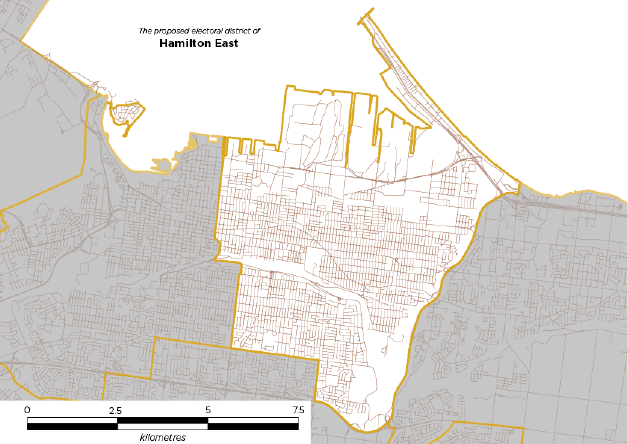 Figure 8: Proposed electoral district of Hamilton East
