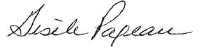 Chair's signature