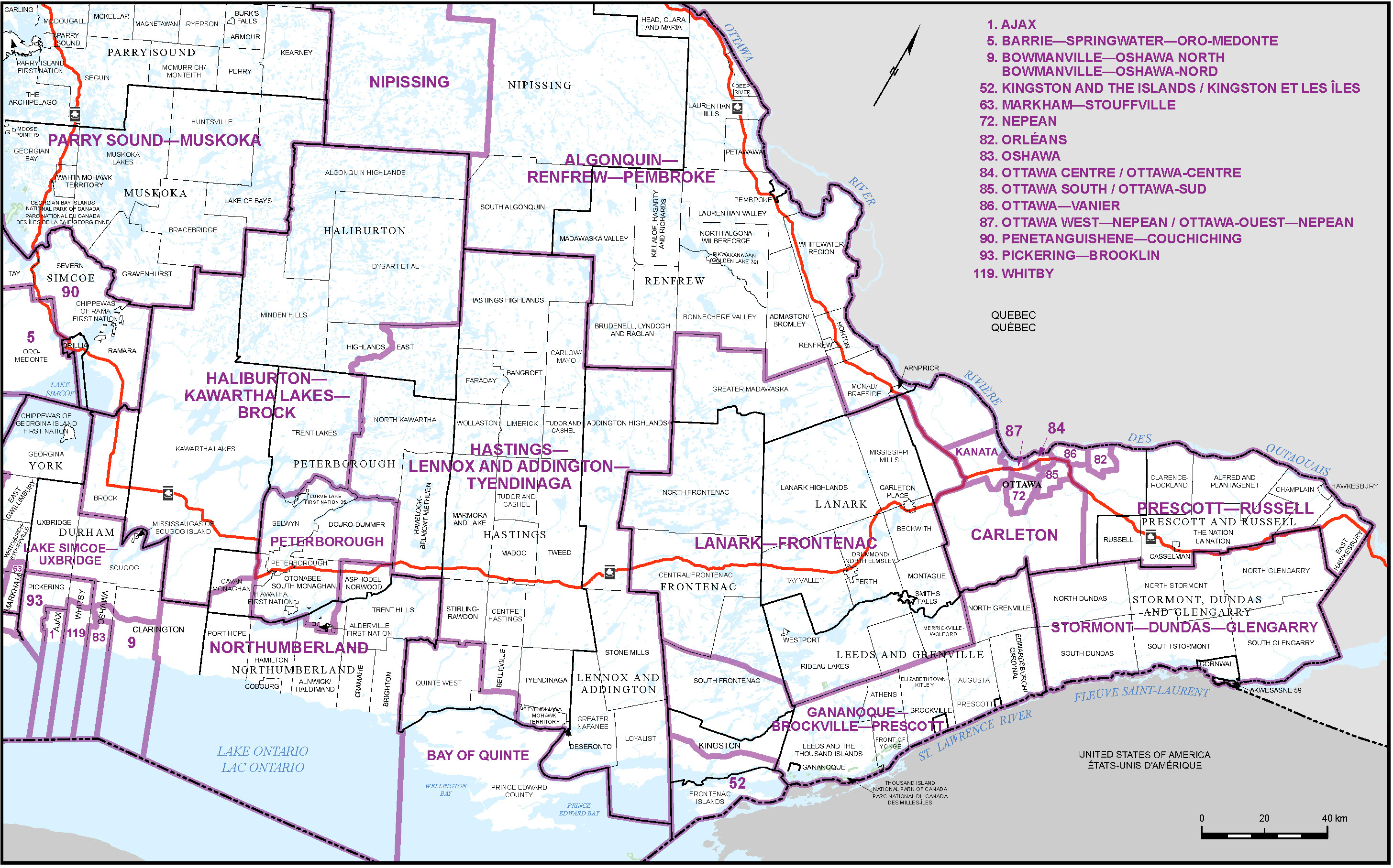 Map of Eastern Ontario (Map 4)