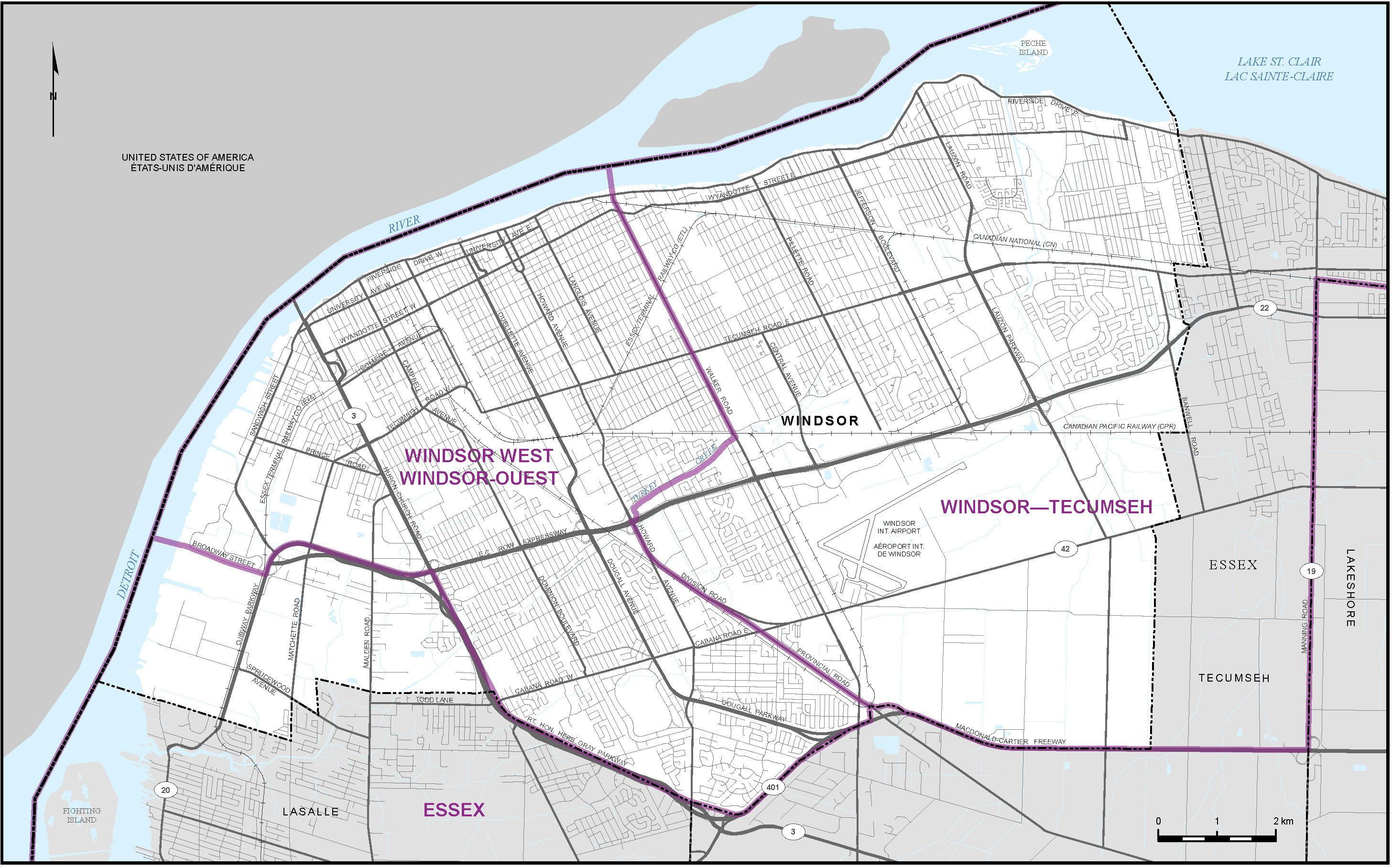 Carte de la ville de Windsor (carte 21)