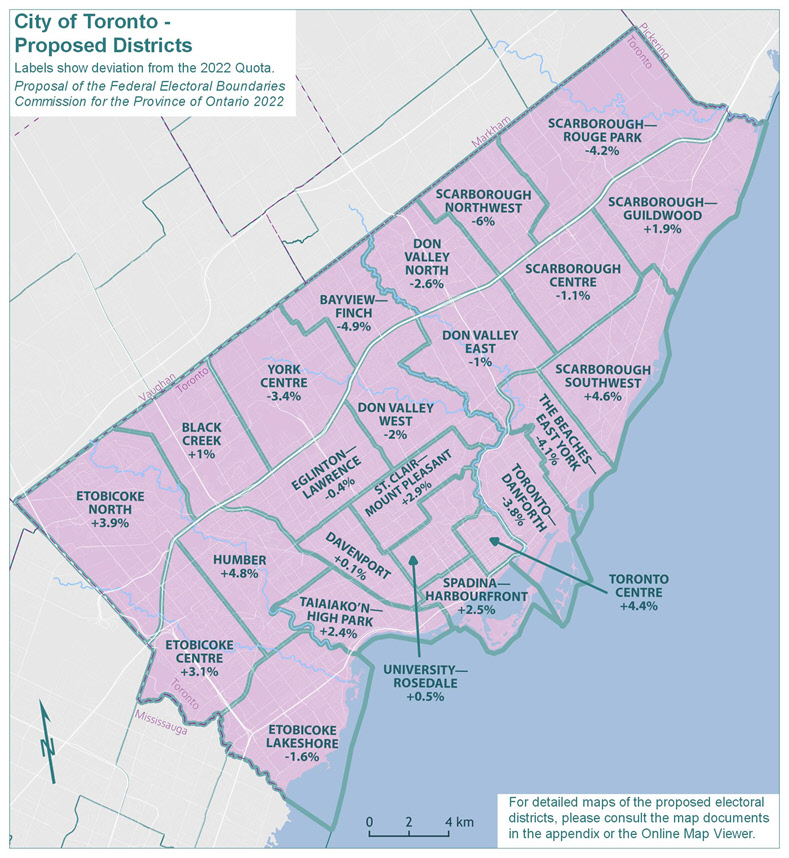 City of Toronto Proposed Districts