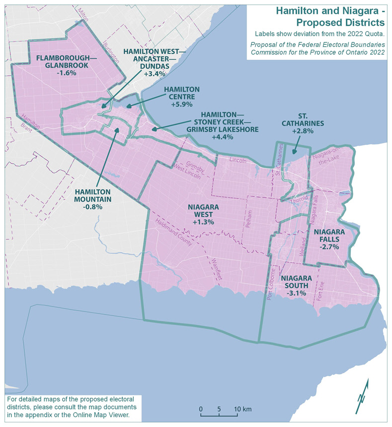 Hamilton and Niagara Proposed Districts