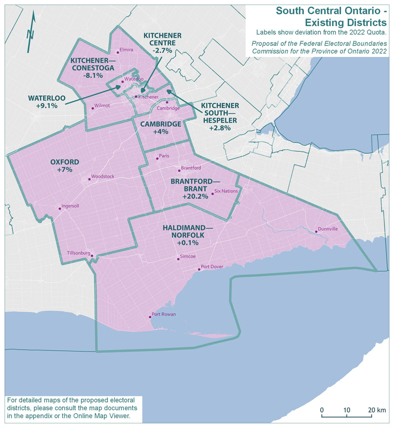 South Central Ontario Existing Districts