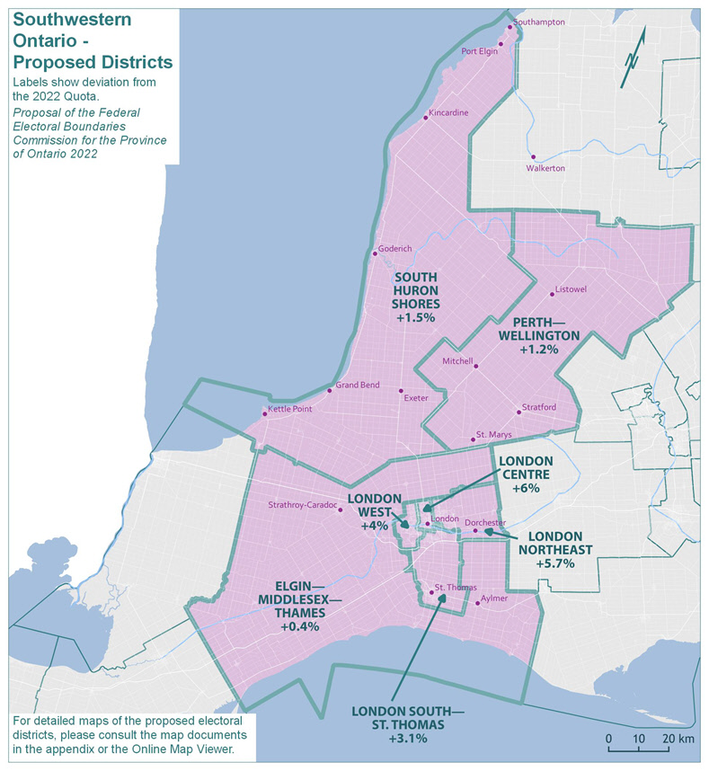 Southwestern Ontario Proposed Districts