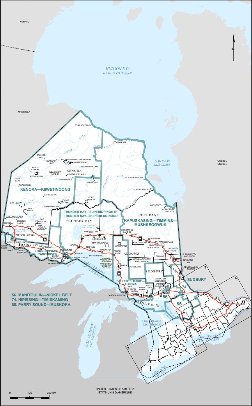 Map of province of Ontario (Map 1)