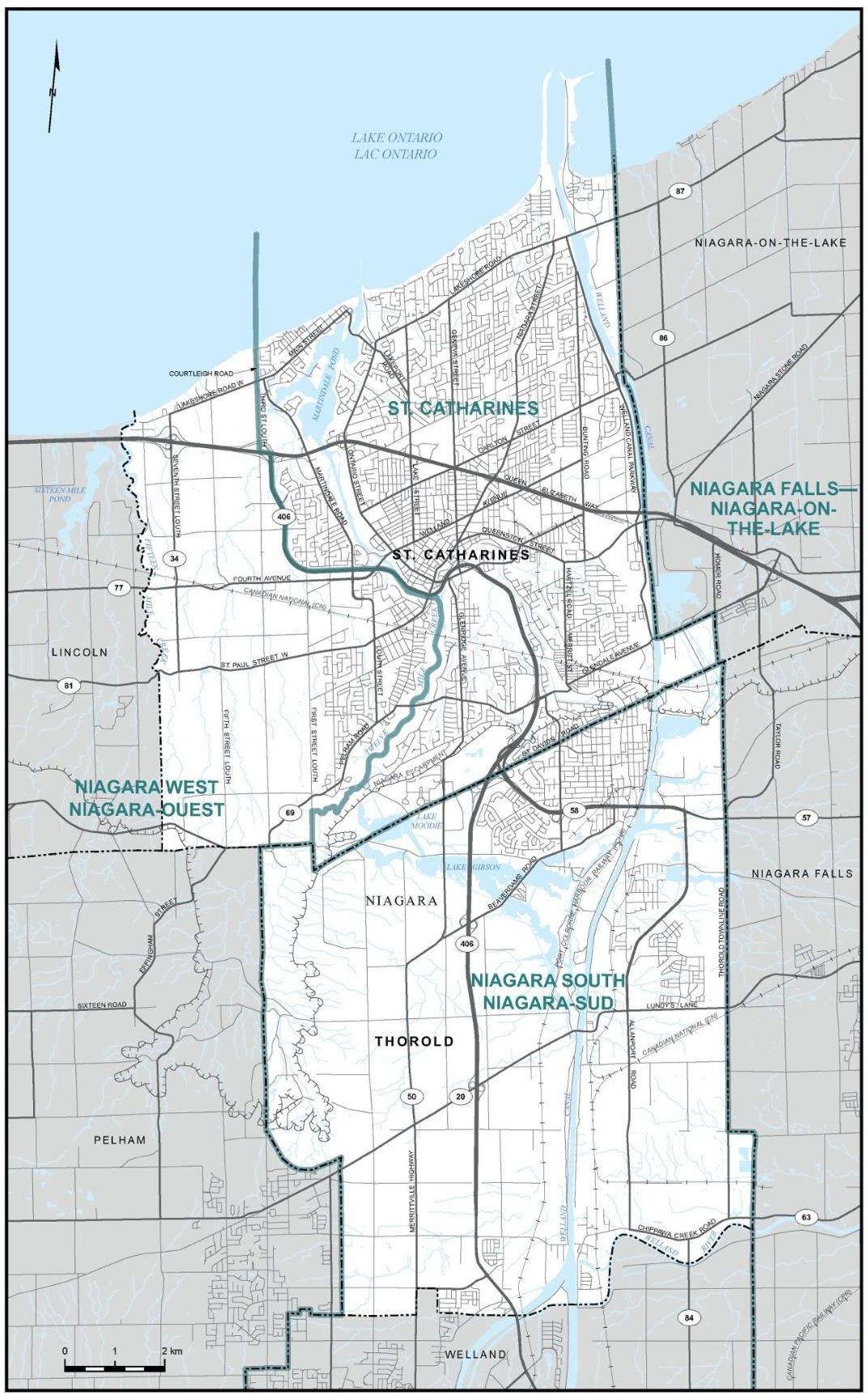 Map of Cities of St. Catharines and Thorold (Map 17)