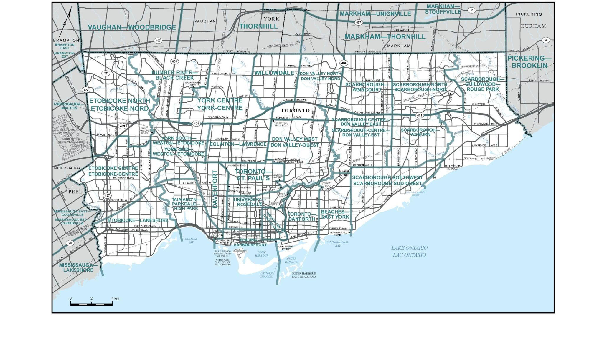 Carte de la ville de Toronto (carte 19)